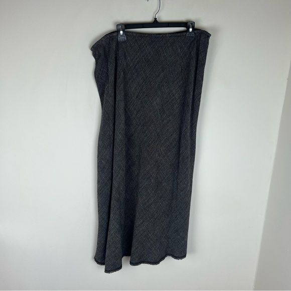 Eileen Fisher Linen Blazer Jacket Midi Skirt 2 Piece Set Gray Size 1X / 2X - Picture 9 of 11